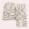 2-delige luxe pyjama set in wit voor dames - gezellige loungewear
