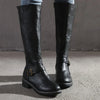Kniehoge leren laarzen - stijlvolle dames rijfootwear - Bakkermode.nl