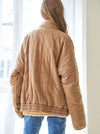 Dames gewatteerde shacket - zachte en comfortabele jas met ritssluiting - Bakkermode.nl