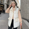 Puffer gilet - stijlvolle dames gewatteerde mouwloze jas