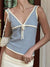 Tossy contrast lace-up backless tanktop - Bakkermode.nl