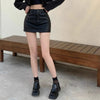 Hoge taille imitatieleer mini rok - Bakkermode.nl