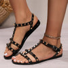 Stijlvolle sandalen met studs - Bakkermode.nl