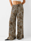 luipaardprint broek met wijde pijpen - Bakkermode.nl