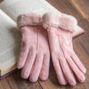 Dames winterhandschoenen - zachte handschoenen met imitatiebont voering - Bakkermode.nl