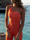 Jumpsuit - elegante one-shoulder dames jumpsuit