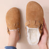 Suède muiltjes dames – antislip warme winterpantoffels - Bakkermode.nl