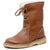 Dames winterlaarzen - vintage leren enkellaarsjes met warme voering - Bakkermode.nl