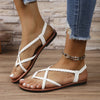 Gevlochten sandalen met kruisbanden - Bakkermode.nl