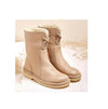 Dames winterlaarzen - vintage leren enkellaarsjes met warme voering - Bakkermode.nl