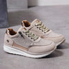 Dames orthopedische sneakers - stijlvolle grijze schoenen - Bakkermode.nl