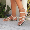 Sandalen met meerdere bandjes en gesp - Bakkermode.nl