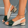 Dames wedge sandalen - gezellige blokhak open teen schoenen voor casual en speciale gelegenheden