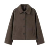 Bruine oversized wollen jas - trendy damesoutdoor