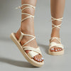 Elegante wikkelsandalen - Bakkermode.nl