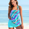 2-delige tankini set voor dames met shorts - stijlvolle zwemkleding voor zonnige dagen