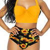 Push-up top met hoge taille bloemenprint broekje - Bakkermode.nl
