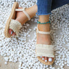 Platte sandalen met franjes en comfortabele zolen - Bakkermode.nl