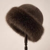 Imitatiebont muts - luxe winter dames hoofddeksel - Bakkermode.nl