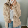 Knusse teddy fleecejas met capuchon dames - zachte winterjas met rits - Bakkermode.nl
