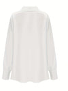 Elegante witte blouse met watervalhals - Bakkermode.nl