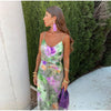 Maxi jurk - elegante bloemenprint avondjurk
