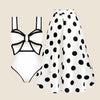 Retro badpak set met strik en polkadot rok - Bakkermode.nl