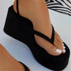 Wedges sandalen met metalen ketting en enkelband - Bakkermode.nl