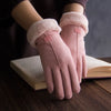 Dames winterhandschoenen - zachte handschoenen met imitatiebont voering - Bakkermode.nl