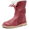 Dames winterlaarzen - vintage leren enkellaarsjes met warme voering - Bakkermode.nl