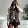 Mouwloos Vest met Luipaardprint en Striksluiting - Bakkermode.nl