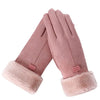 Dames winterhandschoenen - zachte handschoenen met imitatiebont voering - Bakkermode.nl