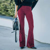 Flared corduroy broek - dames broek met stretch en elegante pasvorm - Bakkermode.nl