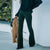 Flared corduroy broek - dames broek met stretch en elegante pasvorm - Bakkermode.nl