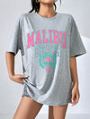Malibu beach grafisch t-shirt - Bakkermode.nl