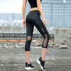 Sportieve zwarte legging met mesh inzetstukken - Bakkermode.nl