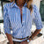 Dames gestreepte blouse - elegante button-up voor werk en casual
