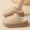 Pluche slip-on sloffen dames – zachte comfortabele huissloffen - Bakkermode.nl