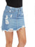 Versleten denim mini rok - Bakkermode.nl