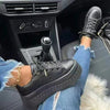 Ontspannen platform sneakers - stijlvolle dames schoenen met ergonomische hoge zool