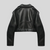 Dames leren bikerjack cropped zwart - trendy casual en smart-casual outerwear