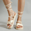 Elegante wikkelsandalen - Bakkermode.nl