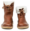 Dames winterlaarzen - vintage leren enkellaarsjes met warme voering - Bakkermode.nl