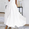 Dames casual maxi jurk - elegante v-hals witte zomerse jurk voor elke gelegenheid