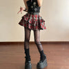 Geruite mini rok met ruches - Bakkermode.nl