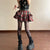 Geruite mini rok met ruches - Bakkermode.nl