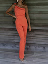 Jumpsuit - elegante one-shoulder dames jumpsuit