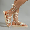 Elegante wikkelsandalen - Bakkermode.nl