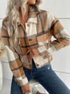 Dames geruite flanellen overhemdjack - trendy cropped buitenjack voor vrouwen
