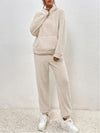 2-delige teddy tracksuit set - ultra-zachte dames loungewear met capuchon